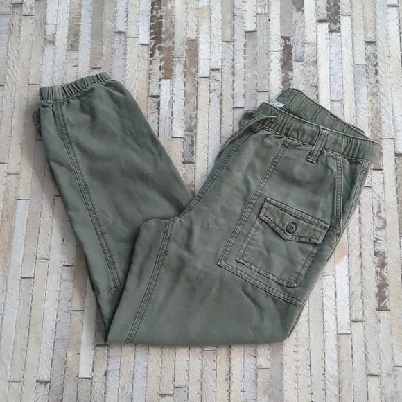 Aerie Women's Size S Double Pocket Utility Olive Green Khaki Jogger Pants - Picture 3 of 9